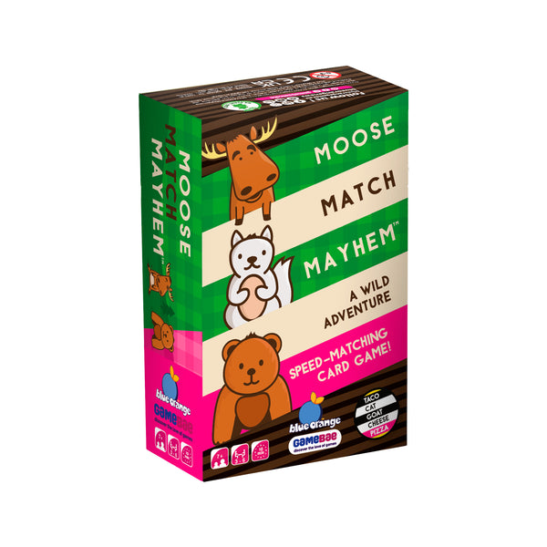 Blue Orange India | Moose Match Mayhem - by Taco Cat Goat Cheese Pizza | A Wild Adventure, Speed-Matching Card Game! Easy, Fast and Fun for Family Game Night for Kids Ages 7+, Teens, Adults
