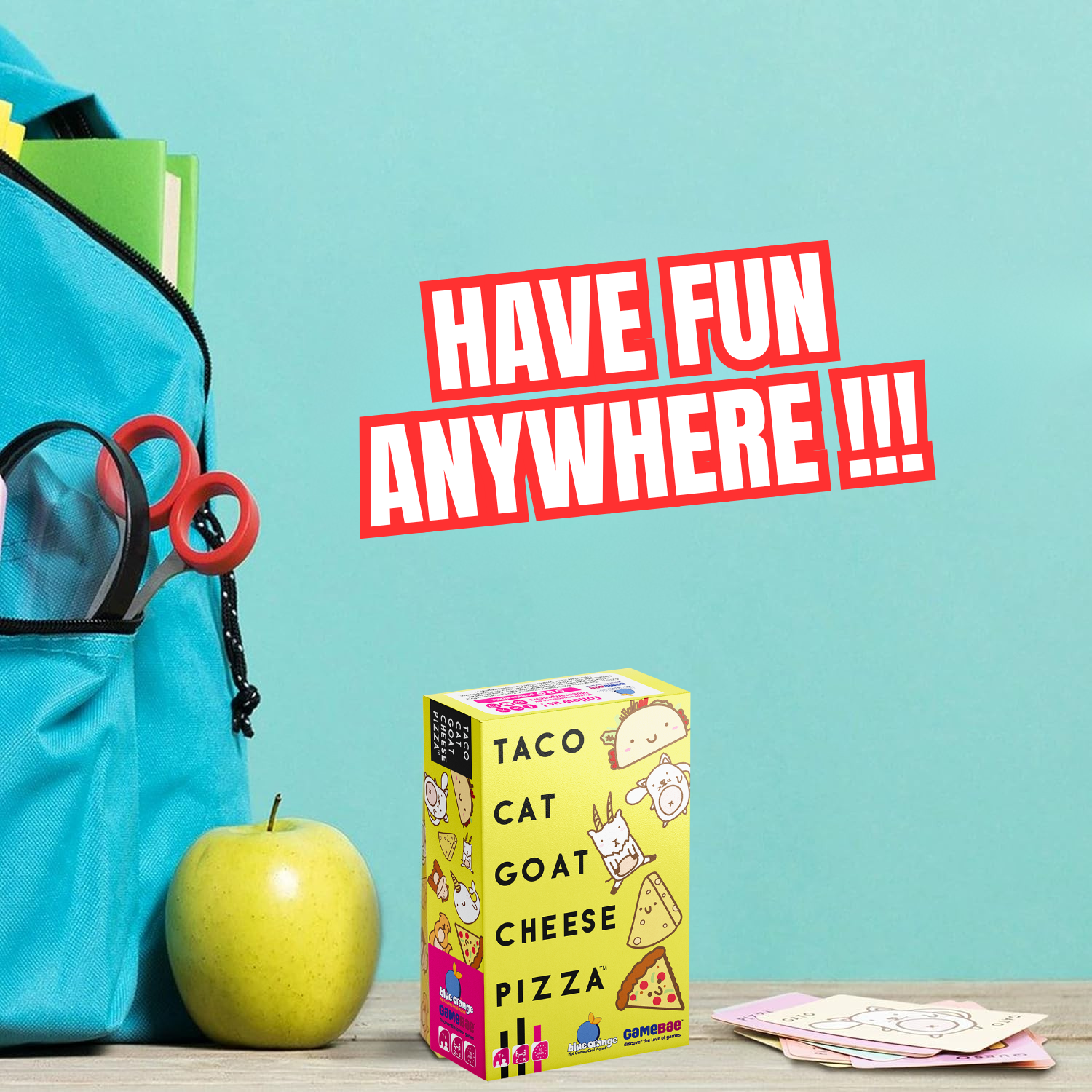 Blue Orange Taco Cat Goat Cheese Pizza The Party Card Game for Kids, Teens, Adults, and Families 10-15 Min, Age 7+, 2-8 Players