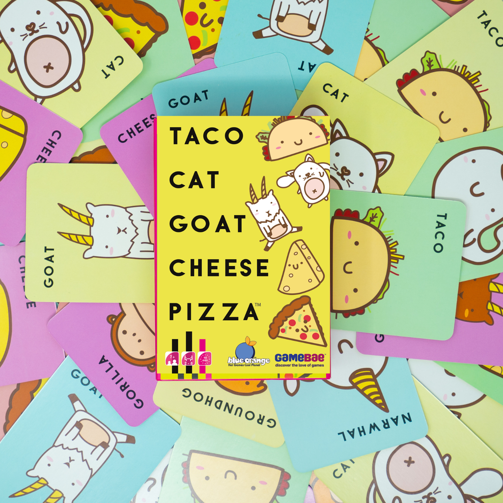 Blue Orange Taco Cat Goat Cheese Pizza The Party Card Game for Kids, Teens, Adults, and Families 10-15 Min, Age 7+, 2-8 Players