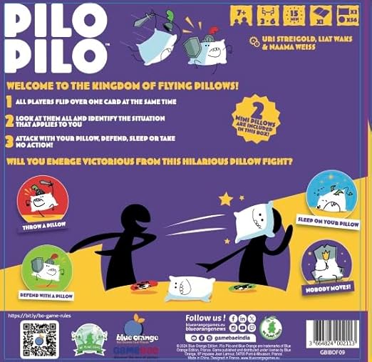 Blue Orange Pilo Pilo Card Game, 2-6 Players, Ages 7+, 15 Minutes Playing Time