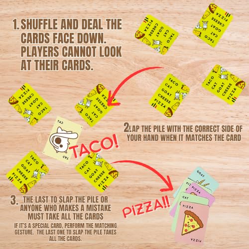 Taco Cat Goat Cheese Pizza (Flipside) Expansion Pack Party Game & Travel Card Game | Great Gift for Kids, Teens & Adults | Ages 8+ | 2-8 Players